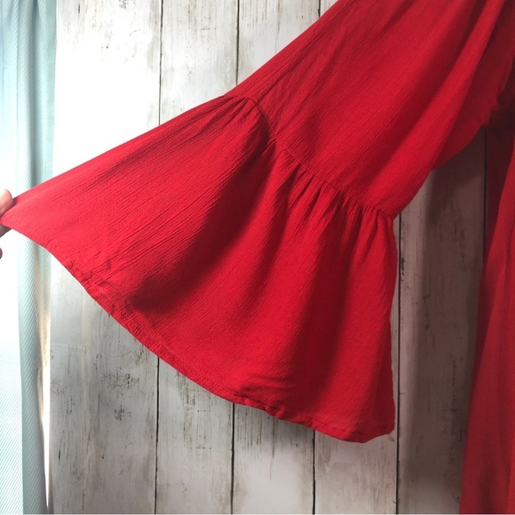 Ashley Stewart Embroidered Bell Sleeve Tunic Top 14 - Picture 3 of 6